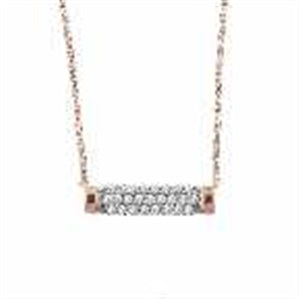 LADIES PENDANT 1/5 CT ROUND DIAMOND 10K ROSE GOLD (CHAIN INCLUDED)