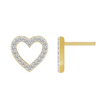 Thumbnail for LADIES EARRINGS 1/6 CT ROUND DIAMOND 10K YELLOW GOLD