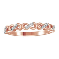 Thumbnail for LADIES STACKBLE BAND 1/20 CT ROUND DIAMOND 14K ROSE GOLD