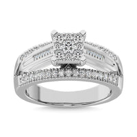 Thumbnail for 10K White Gold 1 Ct.Tw. Diamond Engagement Invisible Ring