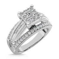 Thumbnail for 10K White Gold 1 Ct.Tw. Diamond Engagement Invisible Ring