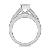 Thumbnail for 10K White Gold 1 Ct.Tw. Diamond Engagement Invisible Ring