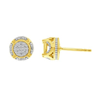 Thumbnail for MEN'S EARRINGS 1/6 CT ROUND DIAMOND 10K WHITE GOLD