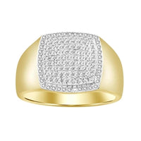 Thumbnail for MEN'S RING 1/4 CT ROUND DIAMOND 10K YELLOW GOLD