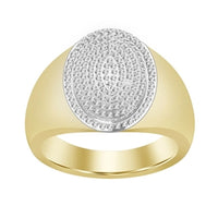 Thumbnail for MEN'S RING 1/4 CT ROUND DIAMOND 10K YELLOW GOLD