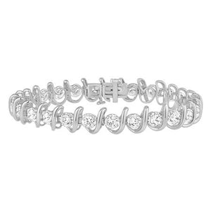 LADIES BRACELET 4 CT ROUND DIAMOND YELLOW GOLD