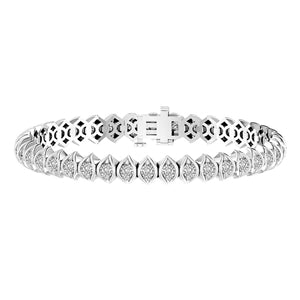 LADIES BRACELET 2 CT ROUND DIAMOND 10K YELLOW GOLD