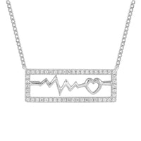 Thumbnail for LADIES NECKLACE 1/6 CT ROUND DIAMOND 10K WHITE GOLD