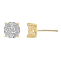 Thumbnail for MENS EARRING 1/2 CT ROUND DIAMOND 10K YELLOW GOLD