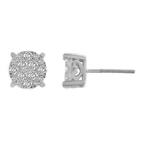 Thumbnail for MENS EARRING 1/2 CT ROUND DIAMOND 10K WHITE GOLD