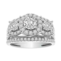 Thumbnail for LADIES RING 1 1/2 CT ROUND DIAMOND 14KT WHITE GOLD
