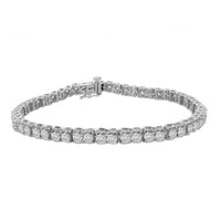 Thumbnail for LADIES BRACELET 2 CT ROUND DIAMOND 10K WHITE GOLD