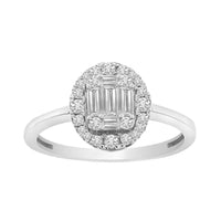 Thumbnail for LADIES RING 1/2 CT ROUND/BAGUETTE DIAMOND 14K WHITE GOLD
