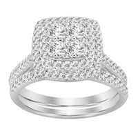Thumbnail for LADIES BRIDAL RING SET 3/4 CT ROUND DIAMOND 10K WHITE GOLD
