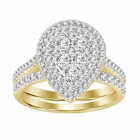 Thumbnail for LADIES BRIDAL RING SET 3/4 CT ROUND DIAMOND 10K YELLOW GOLD
