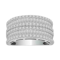Thumbnail for LADIES RING 1 1/2CT ROUND/BAGUETTE DIAMOND 10K WHITE GOLD