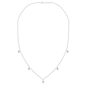 LADIES NECKLACE 1/4 CT ROUND DIAMOND 10K YELLOW GOLD