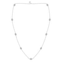Thumbnail for LADIES NECKLACE 1/2 CT ROUND DIAMOND 10K WHITE GOLD