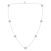 Thumbnail for LADIES NECKLACE 3/4 CT ROUND DIAMOND 10K WHITE GOLD