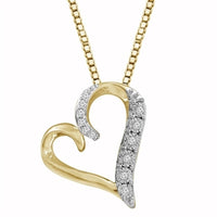 Thumbnail for LADIES HEART PENDENT 1/10 CT ROUND DIAMOND 10K WHITE GOLD SLIDE PENDENT( CHAIN NOT INCLUDED)