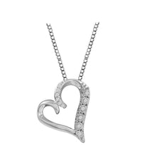 Thumbnail for LADIES HEART PENDENT 1/10 CT ROUND DIAMOND 10K WHITE GOLD SLIDE PENDENT( CHAIN NOT INCLUDED)