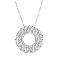 Thumbnail for LADIES PENDANT WITH CHAIN 1 CT ROUND DIAMOND 14K WHITE GOLD (CHAIN INCLUDED)