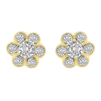 Thumbnail for LADIES  EARRING 1/4 CT ROUND DIAMOND 10K YELLOW GOLD