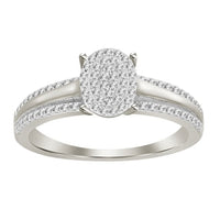 Thumbnail for LADIES RING 1/5 CT ROUND DIAMOND 10K WHITE GOLD