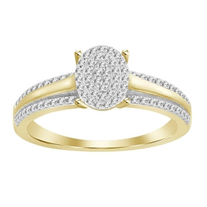 LADIES RING 1/5 CT ROUND DIAMOND 10K YELLOW  GOLD