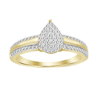 Thumbnail for LADIES RING 1/5 CT ROUND DIAMOND 10K YELLOW GOLD