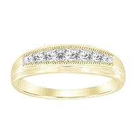 Thumbnail for MEN'S BAND 1/4 CT ROUND DIAMOND 10K YELLOW  GOLD