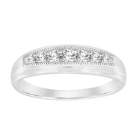 Thumbnail for MEN'S BAND 1/4 CT ROUND DIAMOND 10K WHITE  GOLD