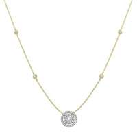 Thumbnail for LADIES NECKLACE 5/8 CT ROUND DIAMOND 10K YELLOW GOLD
