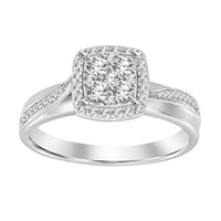 Thumbnail for LADIES RING 1/4 CT ROUND DIAMOND 10K WHITE GOLD