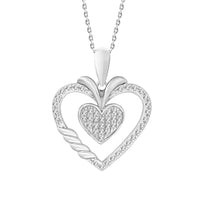 Thumbnail for LADIES HEART PENDANT 1/6 CT ROUND DIAMOND 10K WHITE GOLD (CHAIN NOT INCLUDED)