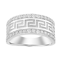 Thumbnail for MEN'S BAND 1 CT ROUND DIAMOND 14K WHITE GOLD