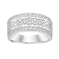 Thumbnail for MEN'S BAND 1 CT ROUND DIAMOND 14K WHITE GOLD