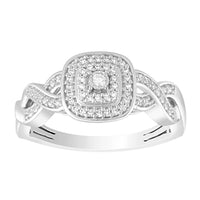 Thumbnail for LADIES ENGAGEMENT RING 1/6 CT ROUND DIAMOND 10K WHITE GOLD