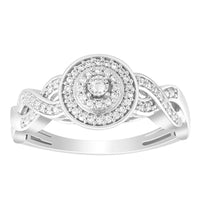 Thumbnail for LADIES ENGAGEMENT RING 1/6 CT ROUND DIAMOND 10K WHITE GOLD