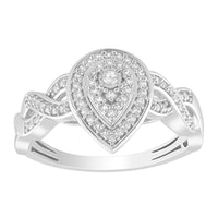Thumbnail for LADIES ENGAGEMENT RING 1/6 CT ROUND DIAMOND 10K WHITE GOLD