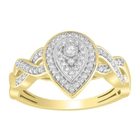 Thumbnail for LADIES ENGAGEMENT RING 1/6 CT ROUND DIAMOND 10K YELLOW GOLD