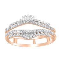 Thumbnail for LADIES ENHANCERS WRAPS 1/4 CT ROUND/BAGUETTE DIAMOND 14K ROSE GOLD