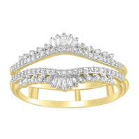 Thumbnail for LADIES ENHANCERS WRAPS 1/4 CT ROUND/BAGUETTE DIAMOND 14K YELLOW GOLD