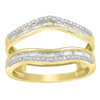 Thumbnail for LADIES WRAPS & ENHANCERS 1/4 CT ROUND/BAGUETTE DIAMOND 10K YELLOW GOLD