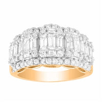 Thumbnail for LADIES DIAMOND BAND 2 CT ROUND/BAGUETTE DIAMOND 10K ROSE GOLD