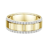 Thumbnail for MEN'S BAND 1/2 CT ROUND DIAMOND 14K YELLOW GOLD
