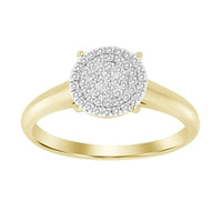 Thumbnail for LADIES ENGAGEMENT RING 1/10 CT ROUND DIAMOND 10K YELLOW  GOLD