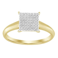 Thumbnail for LADIES ENGAGEMENT RING 1/10 CT ROUND DIAMOND 10K YELLOW  GOLD