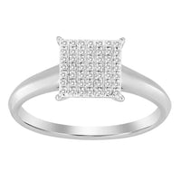 Thumbnail for LADIES ENGAGEMENT RING 1/10 CT ROUND DIAMOND 10K WHITE GOLD