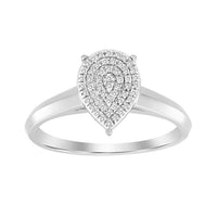 Thumbnail for LADIES ENGAGEMENT RING 1/10 CT ROUND DIAMOND 10K WHITE GOLD